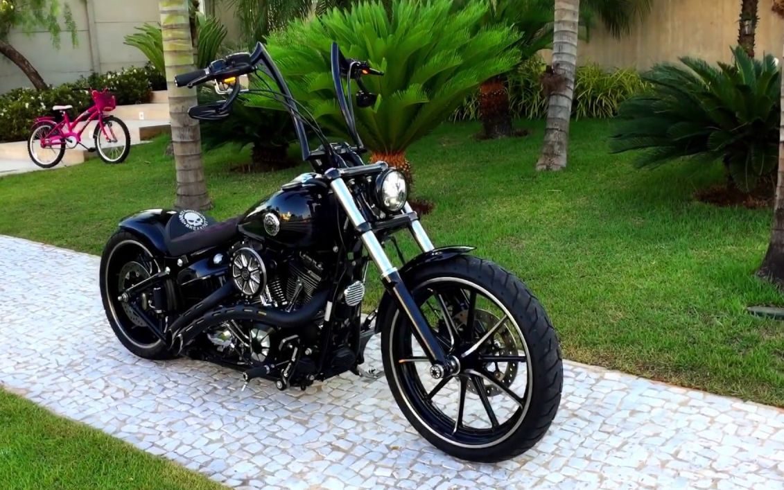 哈雷戴维森软尾突破者改装猿猴高把来自巴西