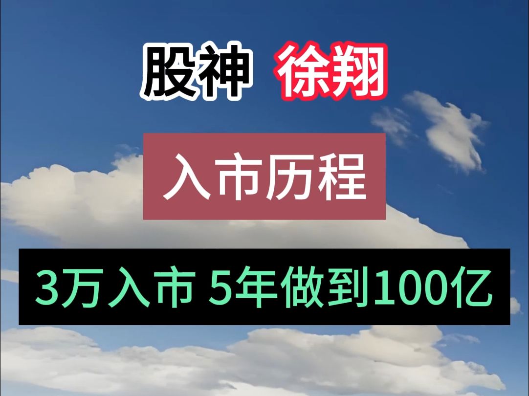 徐翔入市历程:3万入市 5年做到百亿哔哩哔哩bilibili