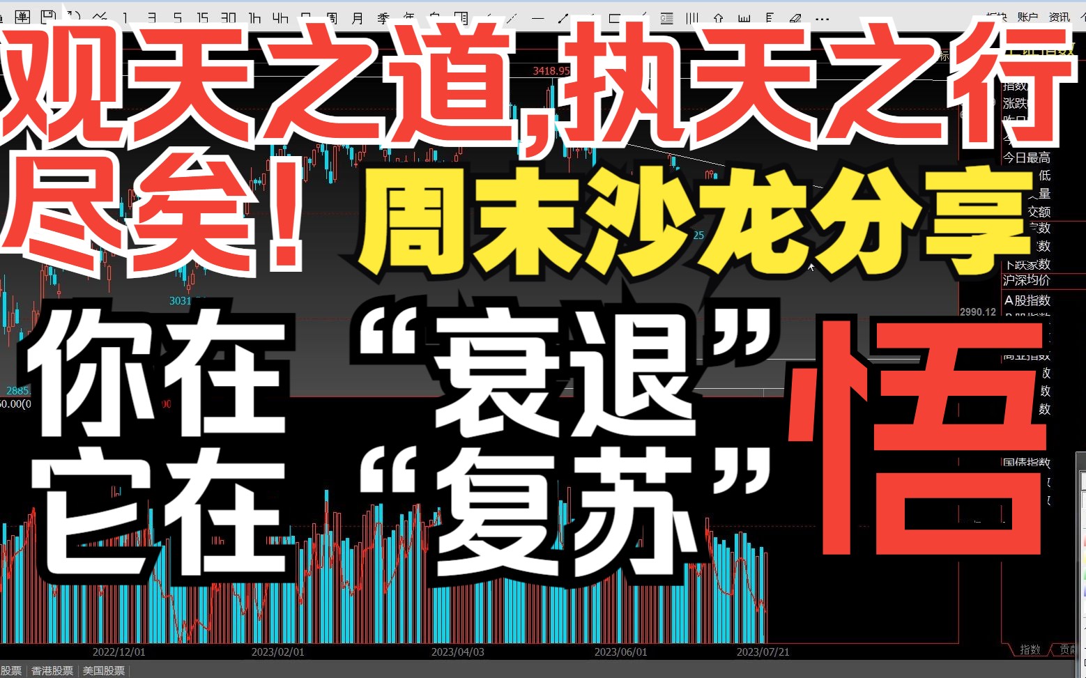 [图]2023.7.21 《内部周末沙龙》 停一停不是坏事，想一想可能明白，等一等是一片天。A股·商品·海外市场点评分享