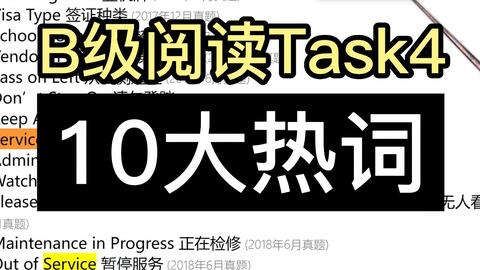 英语b级阅读task4 十大热词 哔哩哔哩