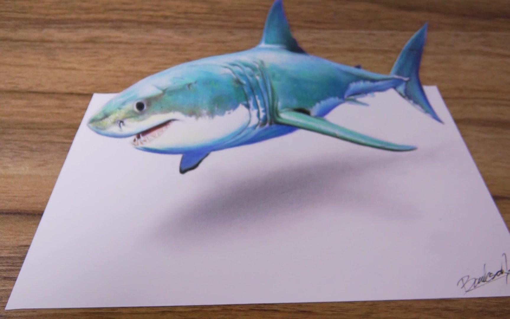 3d鲨鱼怎么画变异图片
