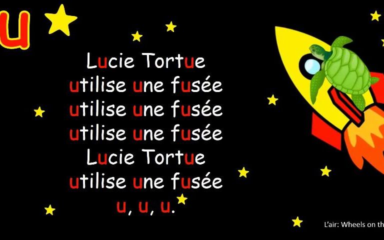 U字母法语发音儿歌Lucie Tortue哔哩哔哩bilibili