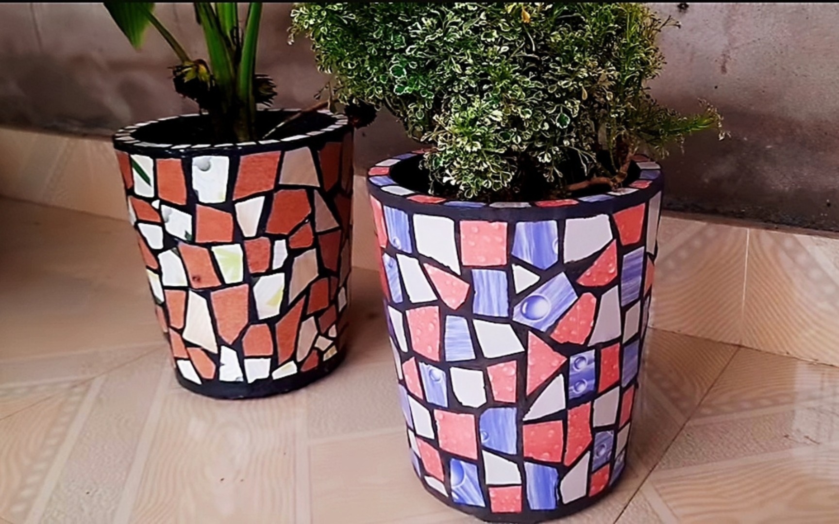 瓷砖自制花盆设计图图片