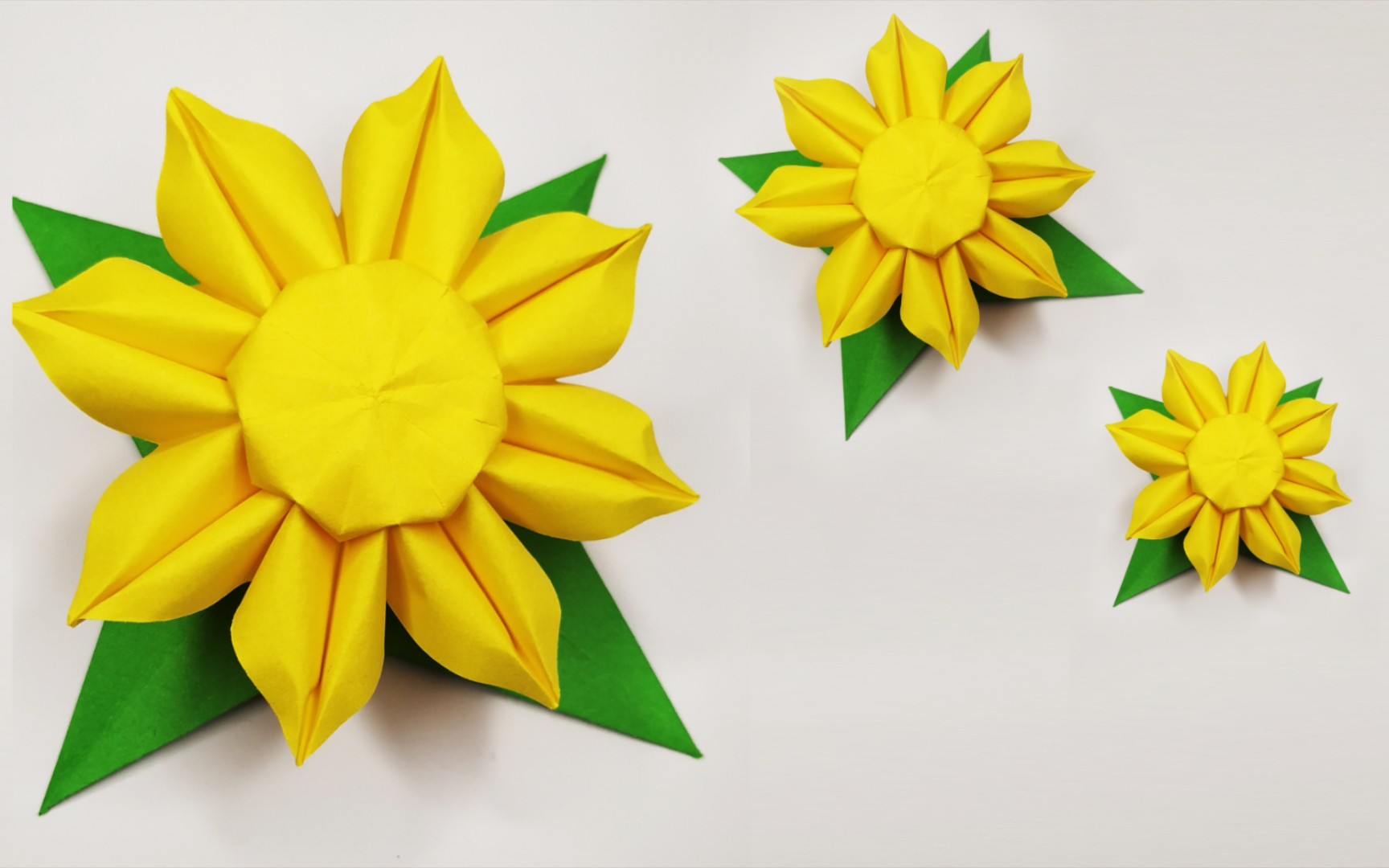 手工折纸太阳花的步骤图片