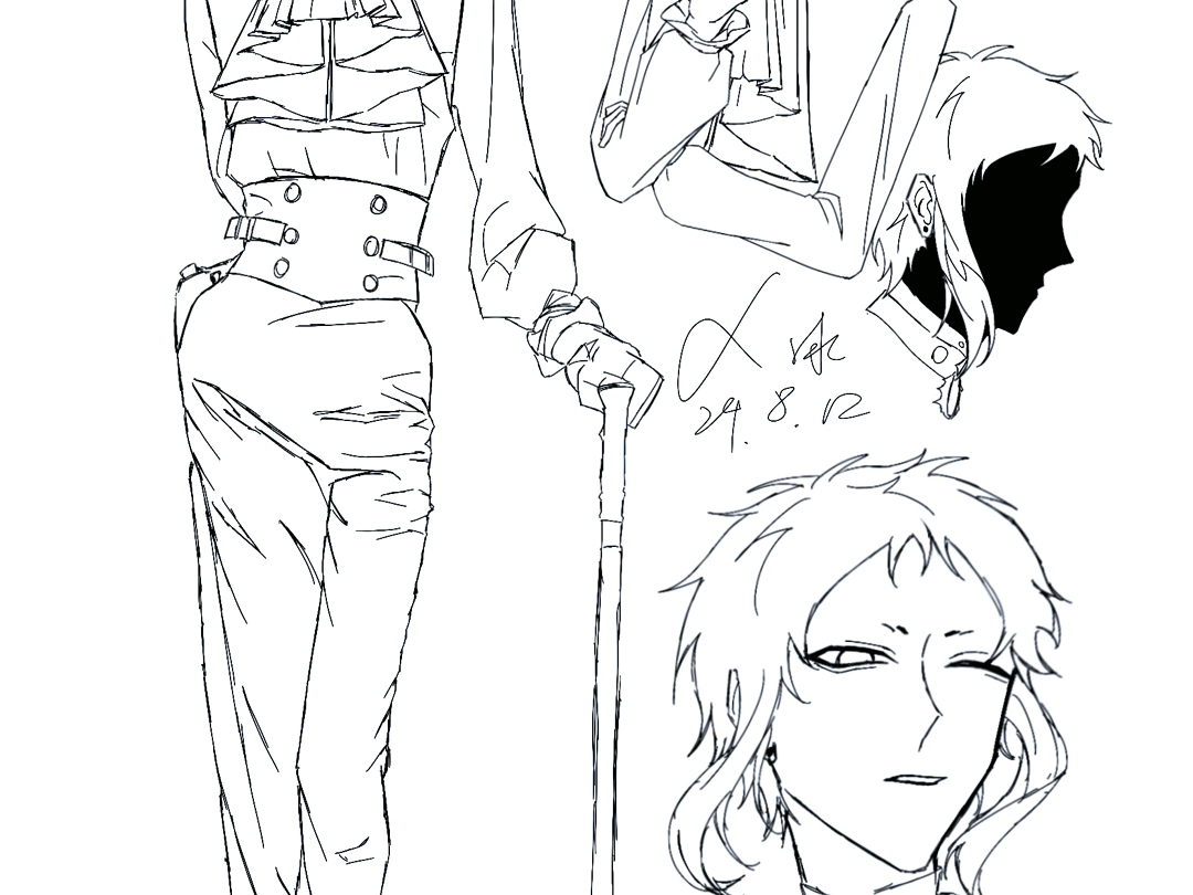 【文野/芥川】摸鱼练习,有服装参考