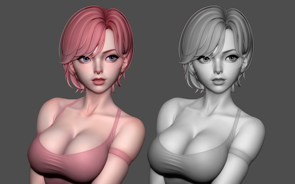 【zbrush手办雕刻】2小时教会你手办建模渲染全流程!