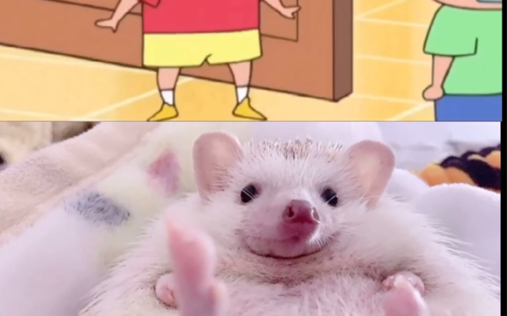 躺在麻麻肚子上困困,麻木地听着麻麻爱你还是努力睁大眼睛的幺鸡妹