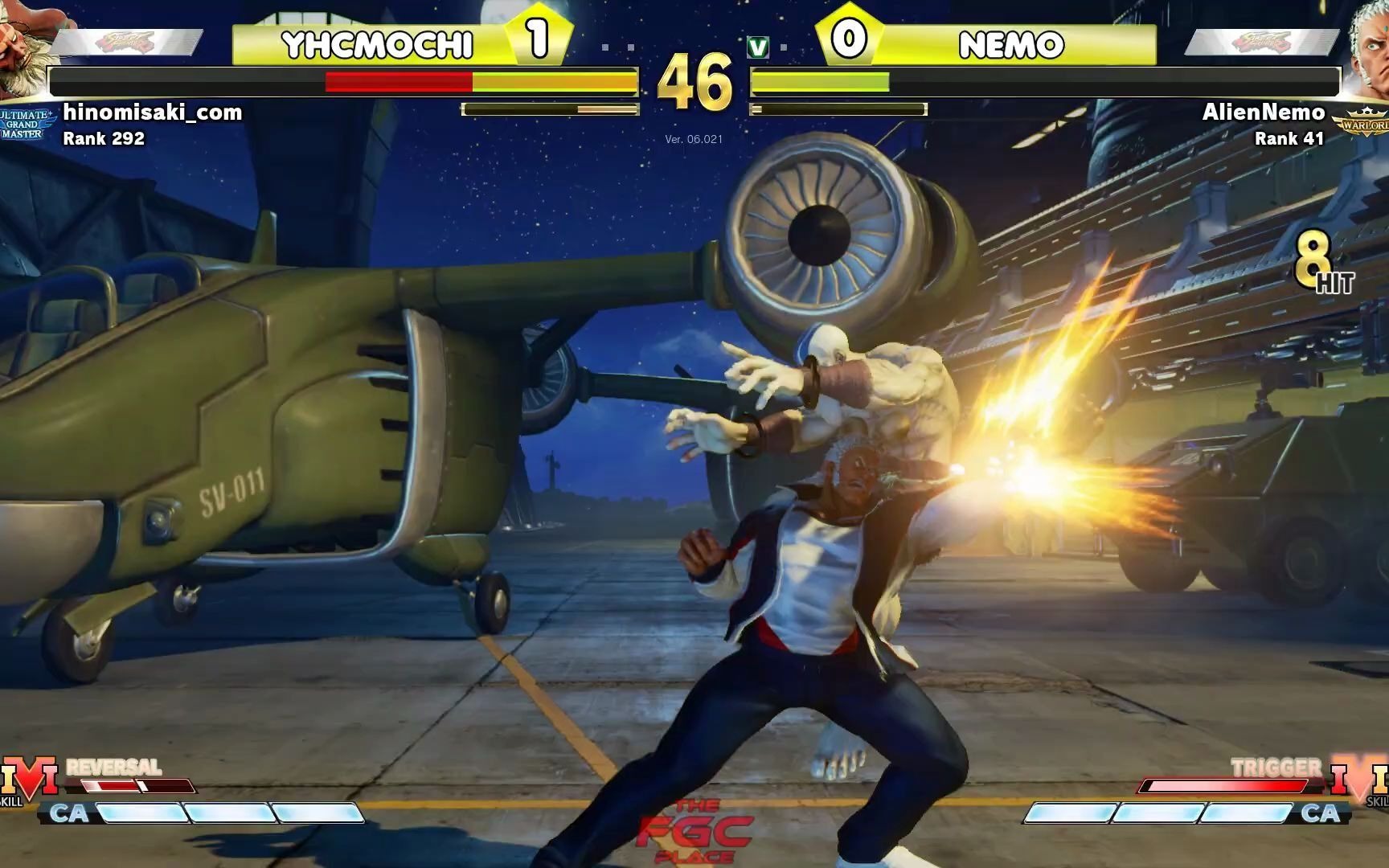 【街霸5】饼爷 (长手) vs nemo (尤里安)