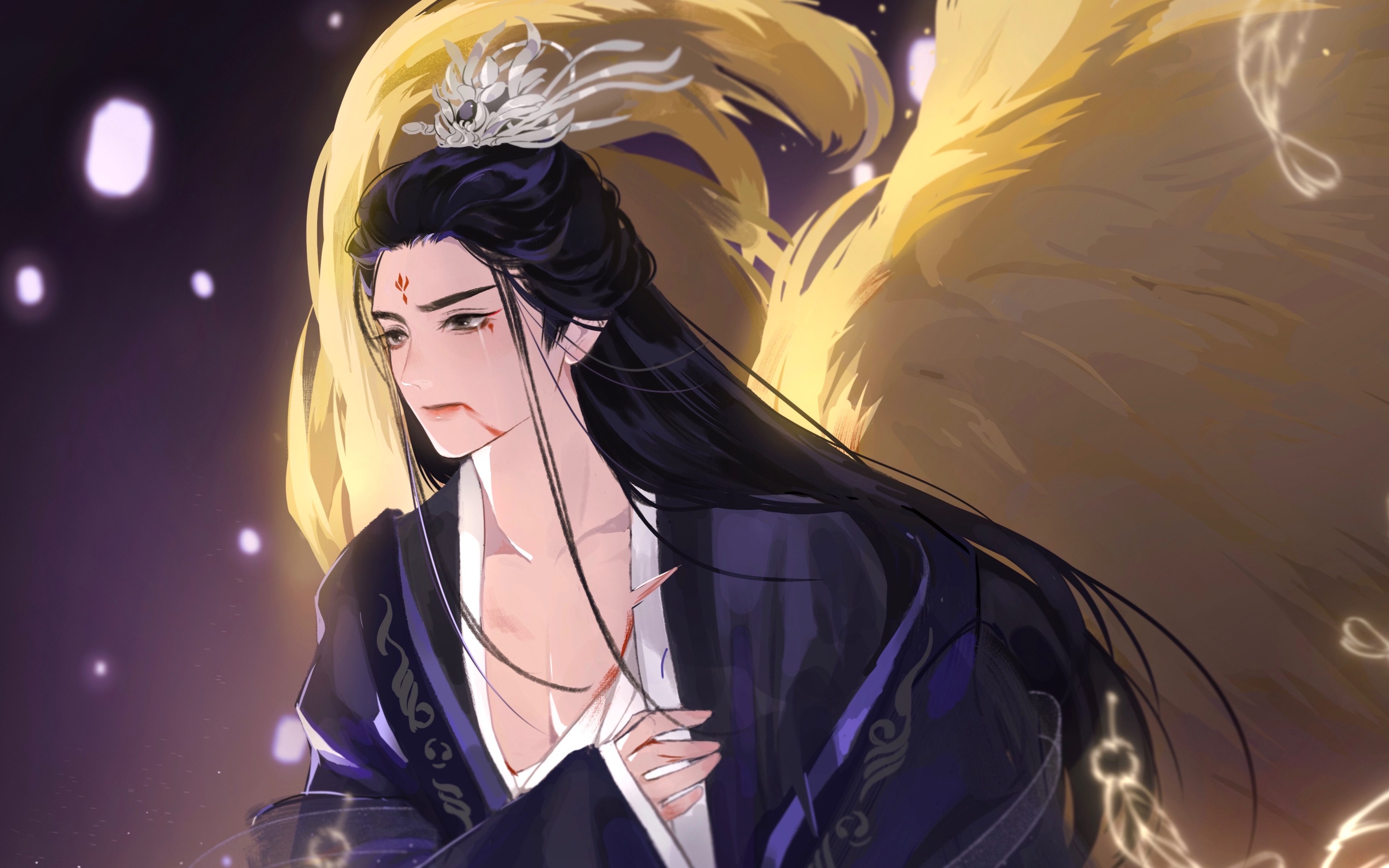 【琉璃绘画过程】战损落泪美人司凤了解一下?