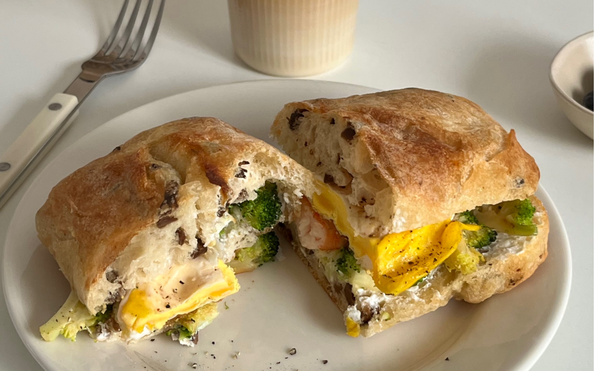 鸡纵菌恰巴塔三明治|法式欧包|减脂期饮食|一日三餐|日常vlog