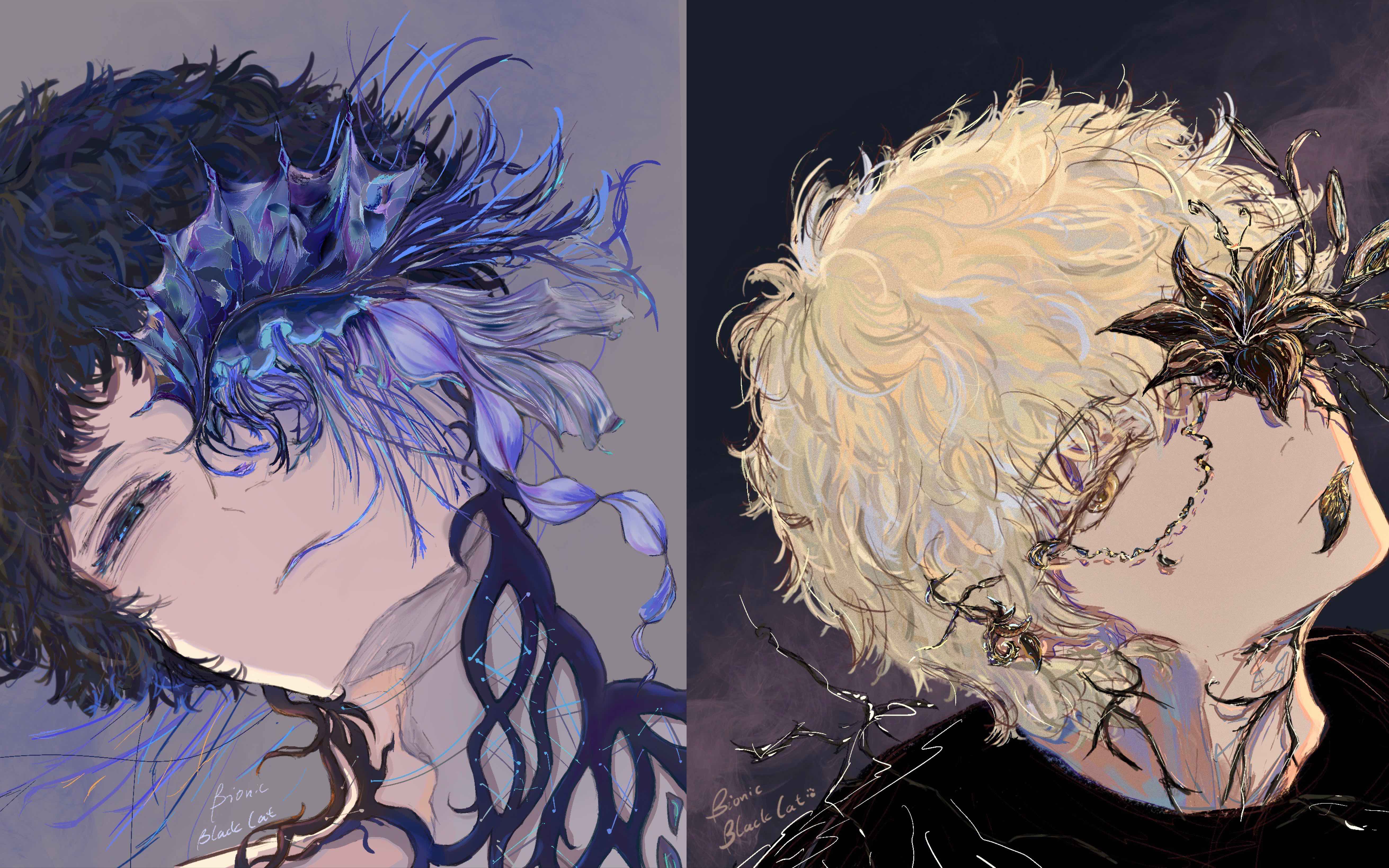 【procreate/排球少年】赤苇京治&月岛萤单人(文手艰难学画中)