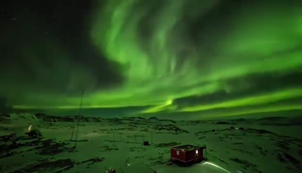 2023年3月14日南极洲中山站极光照亮整个夜空 !