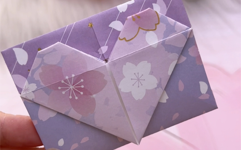 一张纸就可以折出超正的爱心信封,爱心收藏的信封