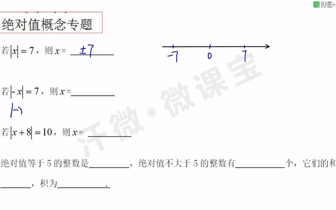 武汉市东西湖区寒假网课 绝对值专题绝对值概念及性质(第一节)哔哩哔哩bilibili