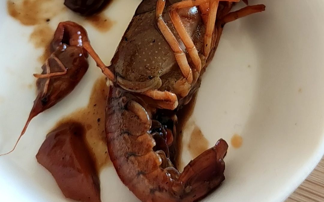 迷你麻辣小龙虾给母鸡吃,一口就没了