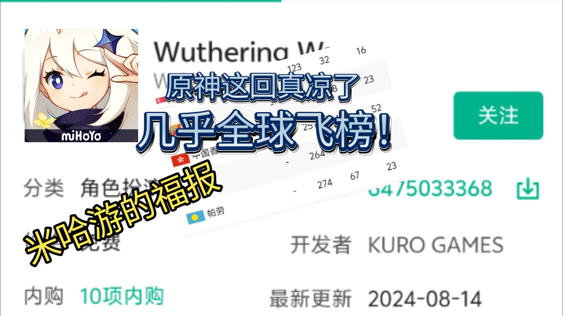 原神真的凉了8月几乎全球飞榜!不听取玩家意见的游戏.还玩真有了这辈子.四年运营毁于流浪者散兵.纳塔也救不了!哔哩哔哩bilibili原神游戏杂谈