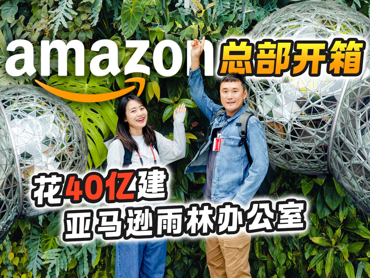 开箱西雅图Amazon总部,在热带雨林办公什么体验?带着狗狗上班真幸福!哔哩哔哩bilibili