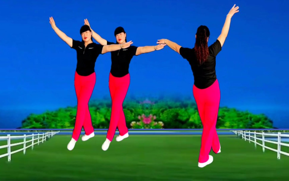 热门情歌广场舞《来生我等你》正反面演示,醉人好听好看,送给你