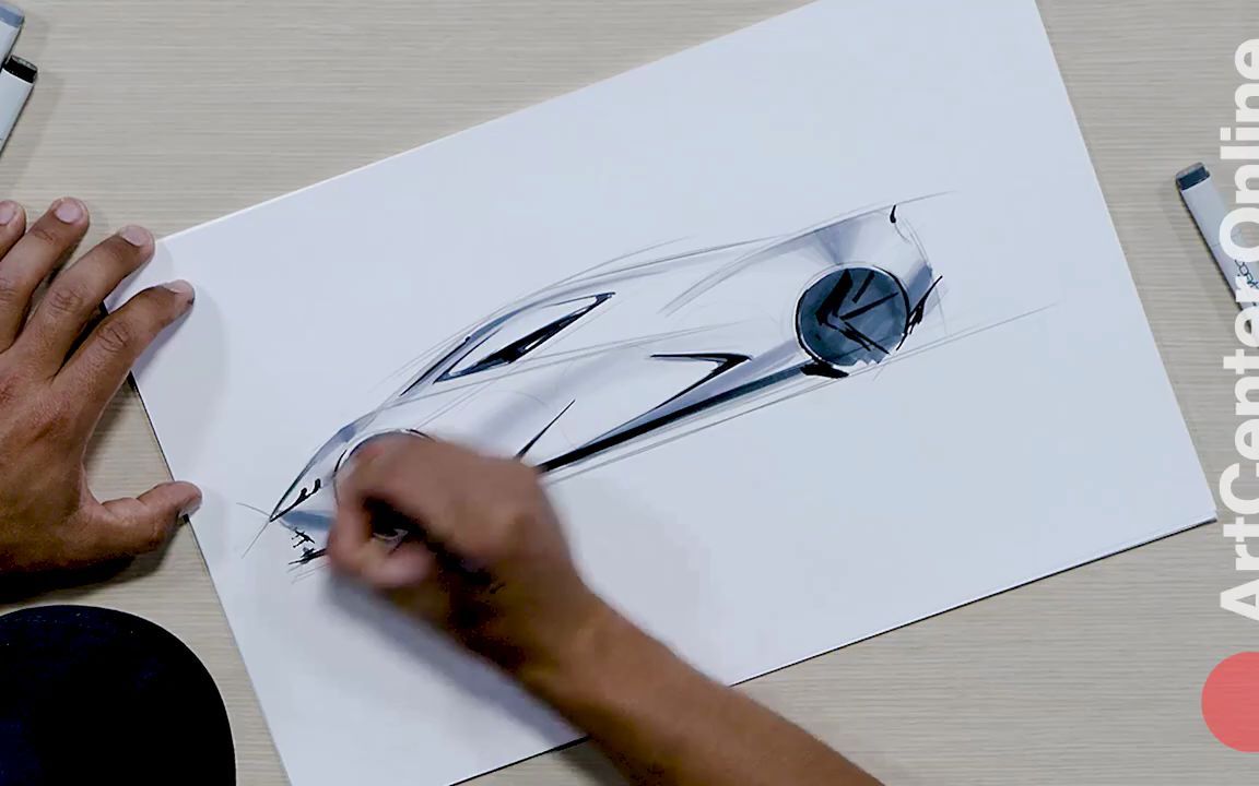 [图]Car Design Sketching a Super Car (2of 2)