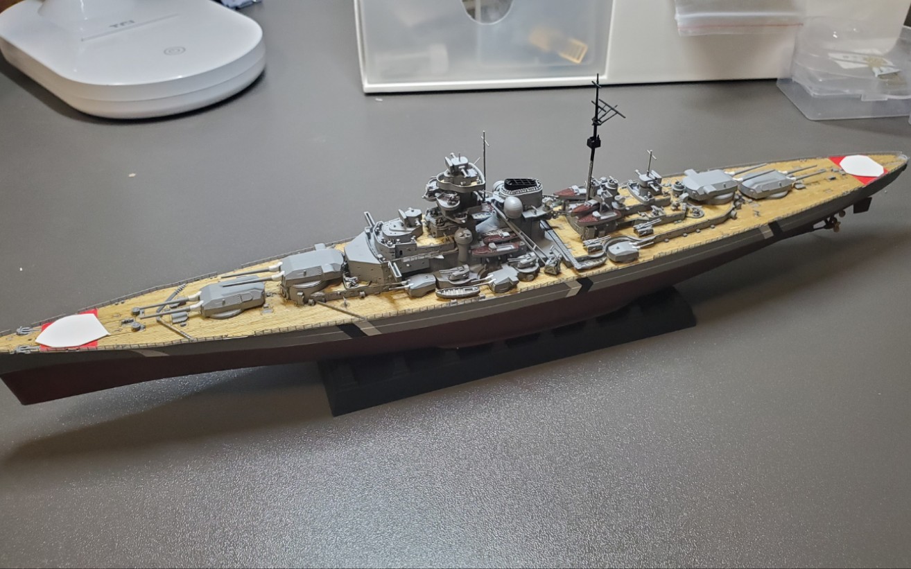 二戰德國俾斯麥號戰列艦,1/700比例模型鷹翔板件普通版直做無改無蝕刻