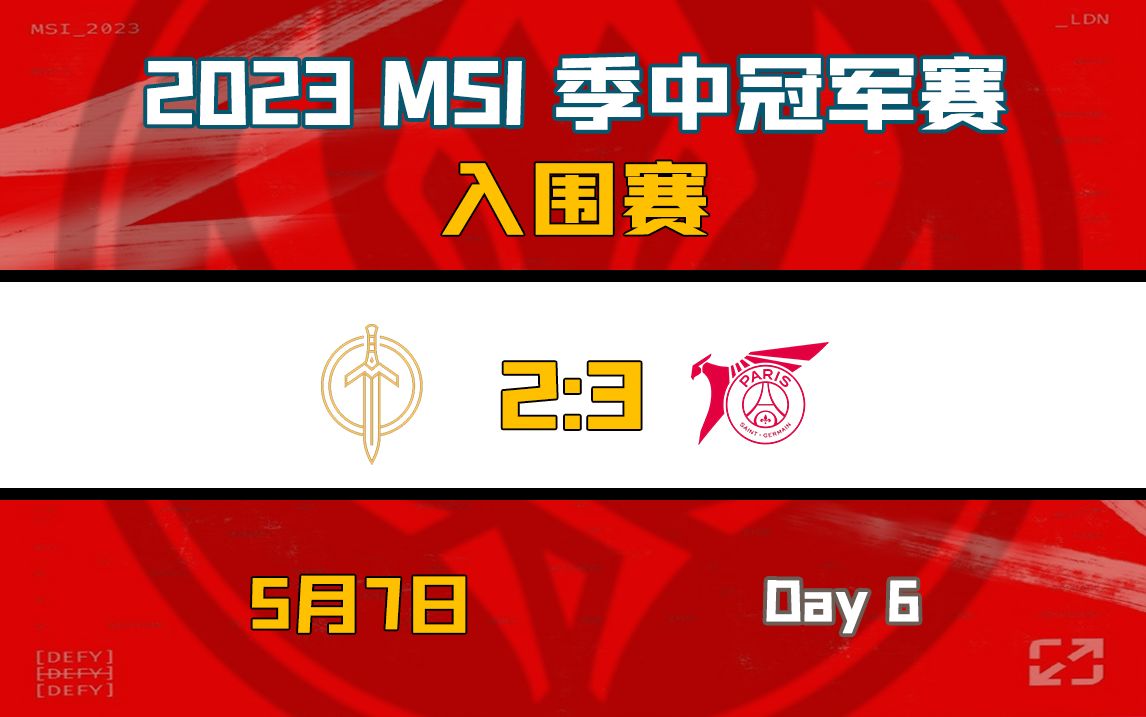 英雄联盟2023MSI——入围赛Day.6英雄联盟