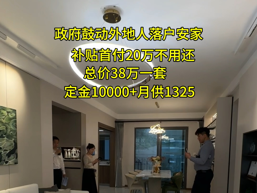 佛山政府鼓动外地人落户安家补贴首付20万不用还,总价38万元一套定金10000+月供1325哔哩哔哩bilibili