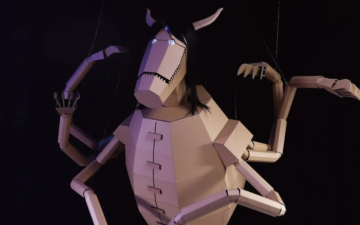 【乐趣创想】纸模制作 汝河制作火影忍者勘九郎的傀儡 黑蚁