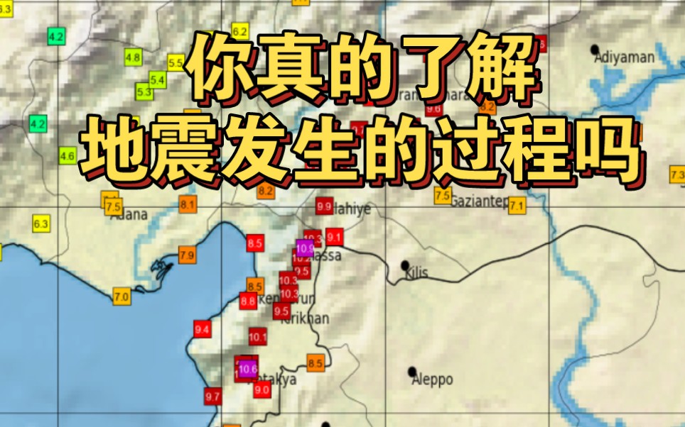 土耳其7.8级地震实时仪器烈度(各地震动强度随时间的变化)哔哩哔哩bilibili