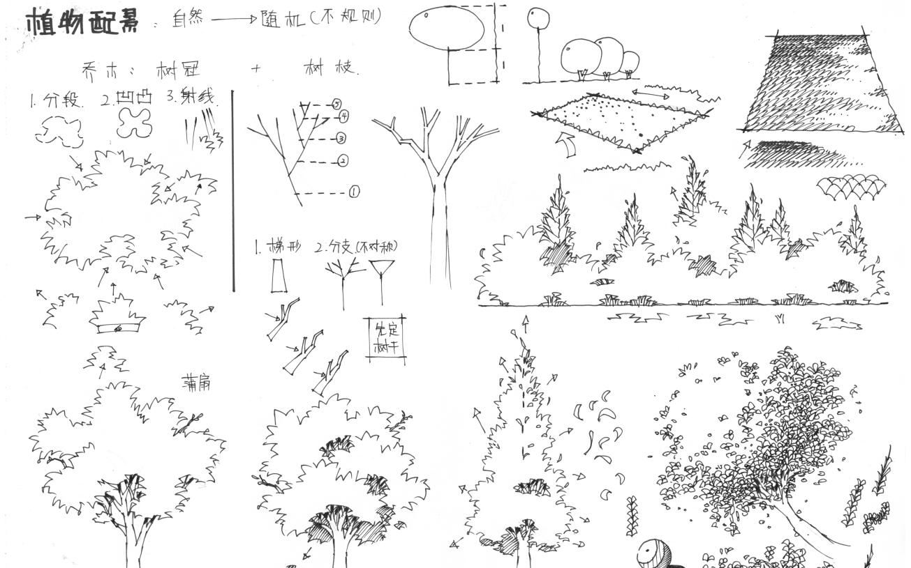 建筑配景画图集图片