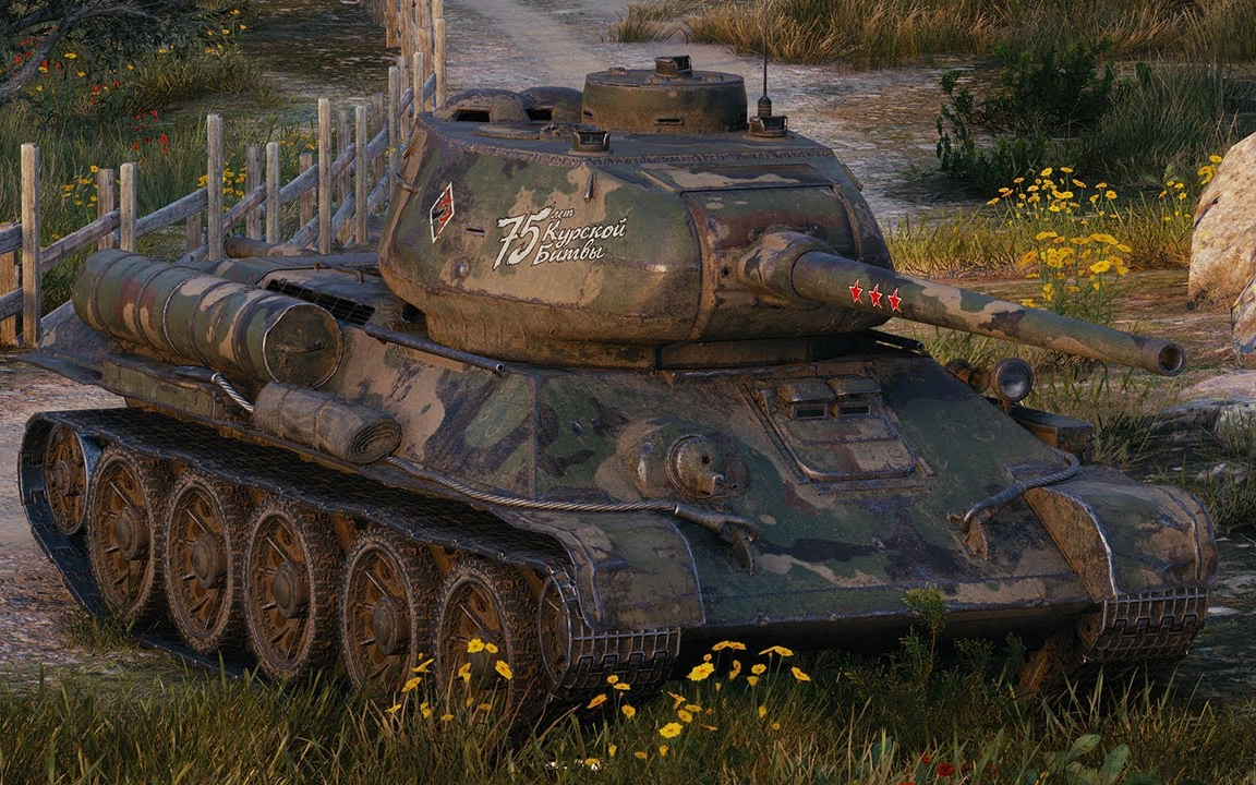 坦克世界 t-34-85m - 12杀 5千8伤害 [湖边的角逐]