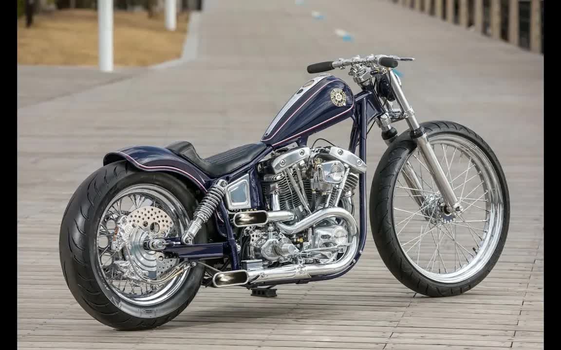哈雷铲头机bobber风格复古摩托车bysatomari