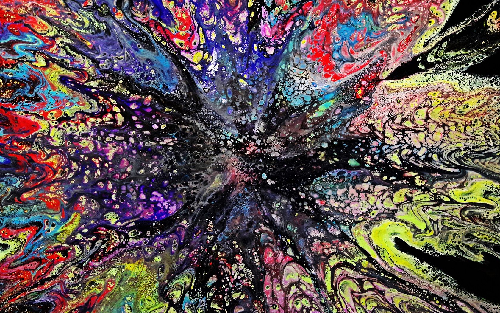 黑色,也能创造绚丽|流体艺术