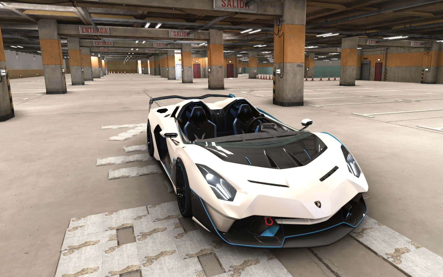 地平线5 开着-兰博基尼sc20 2020-在停车飘逸~ 第一视角