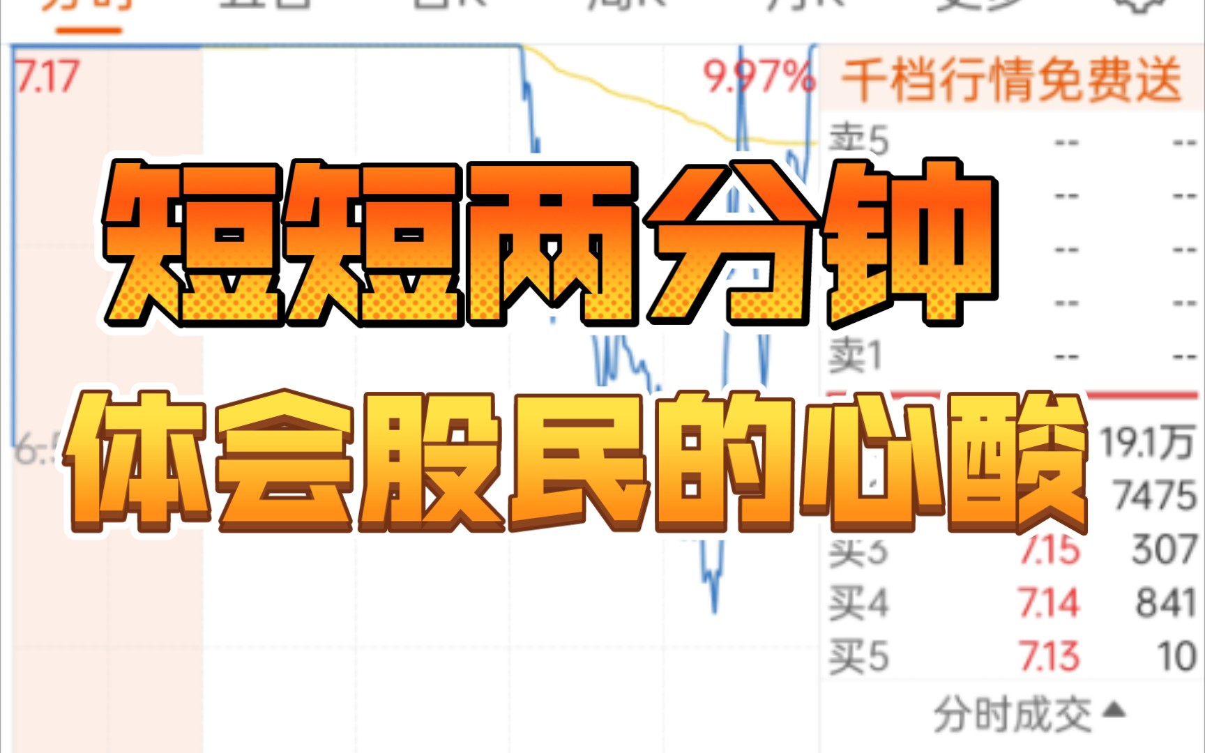 [图]短短两分钟带你体会股民的快乐与痛苦