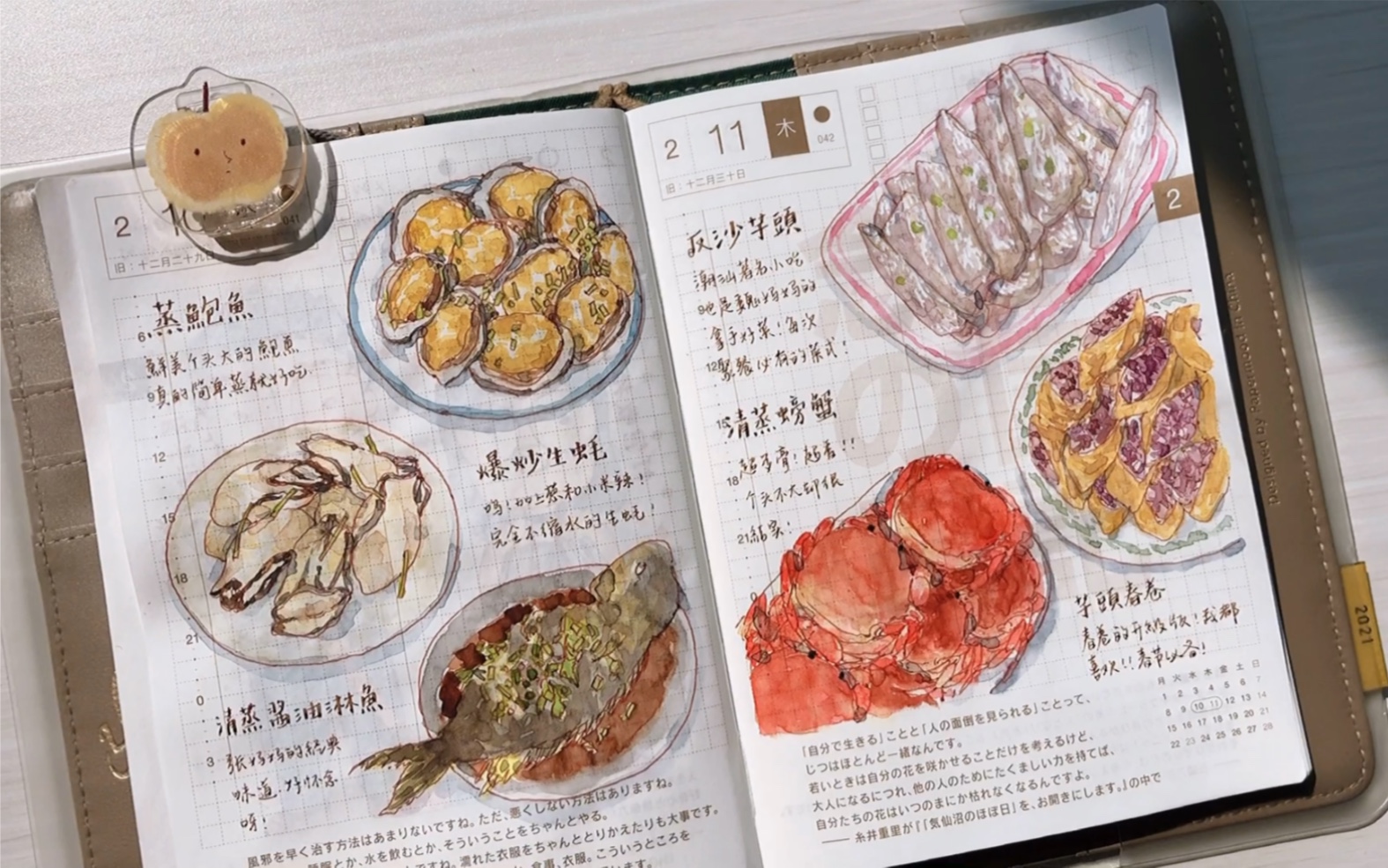 活动作品nq手帐hobonichivol110年夜饭