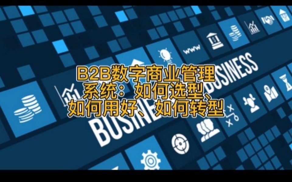 深度丨B2B数字商业管理系:如何选型、如何用好、如何转型哔哩哔哩bilibili