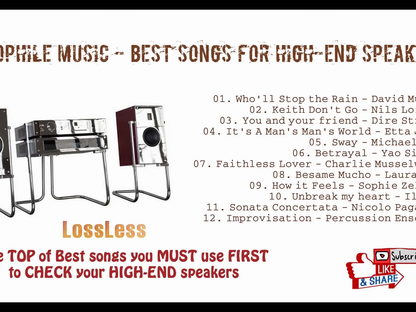 超好听hifi音响测试曲目  Best Songs For High end Speakers [LossLess]哔哩哔哩bilibili