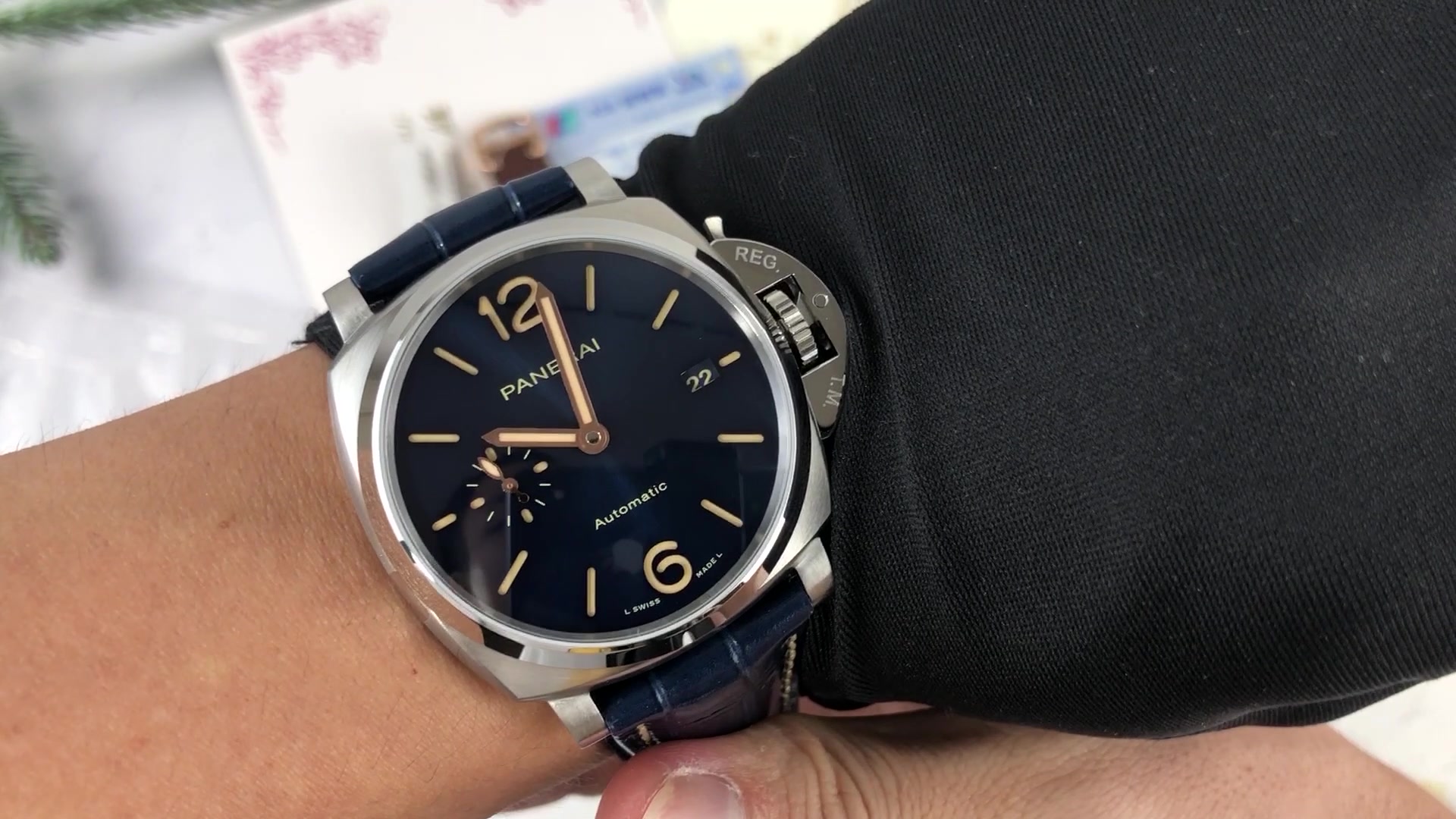 维立表业复刻vs出品沛纳海pam927手表做工顶级到位,深蓝表盘骚气十足