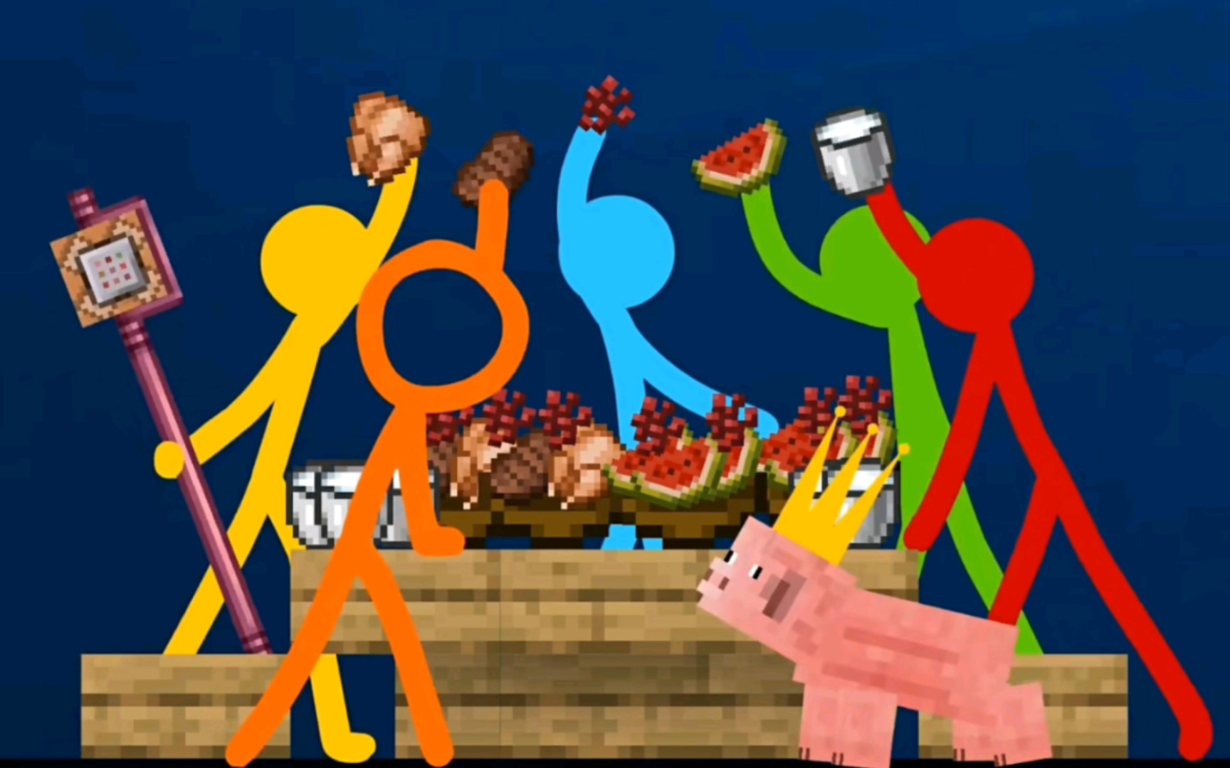 当从四年级入坑Alan的我首次拿起笔篝火排队 【Alan Becker 火柴人】