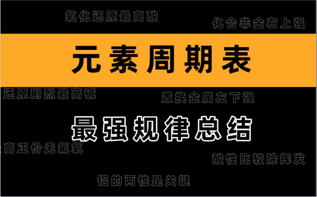 [图]元素周期表最强规律总结，利用规律解题真香