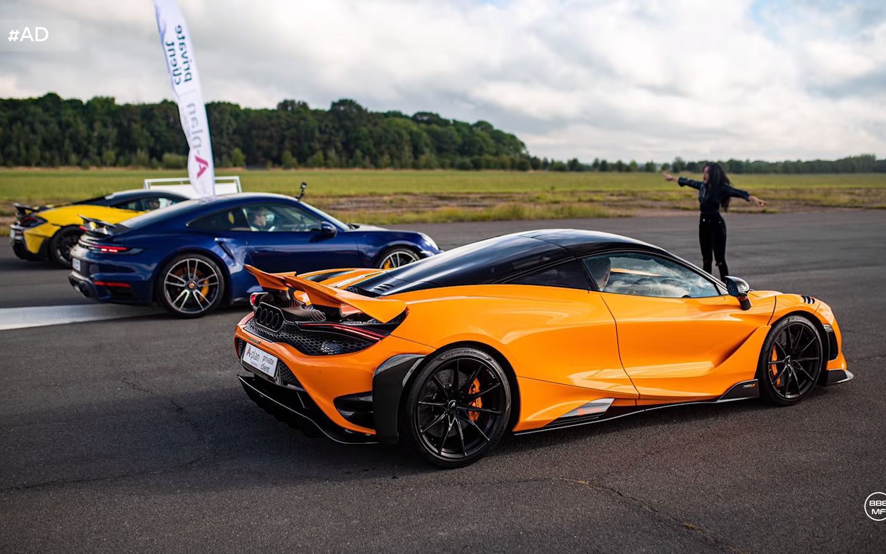 谁更甚一筹迈凯伦765ltvs600ltvs保时捷911turbos直线加速