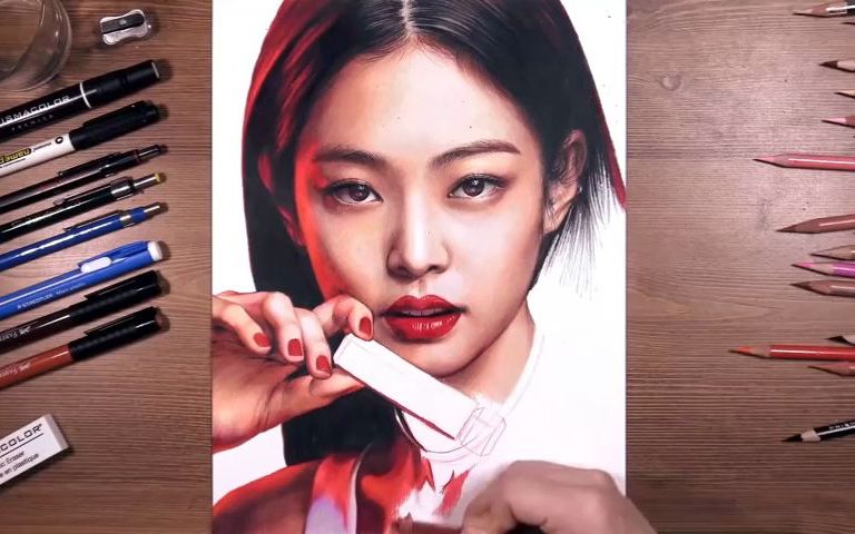 【手绘彩铅画】blackpink   jennie