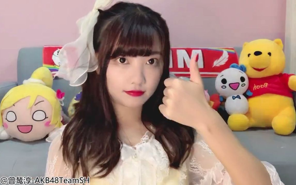 画画还是蛮可爱的~【akb48teamsh曾鸶淳直播cut】