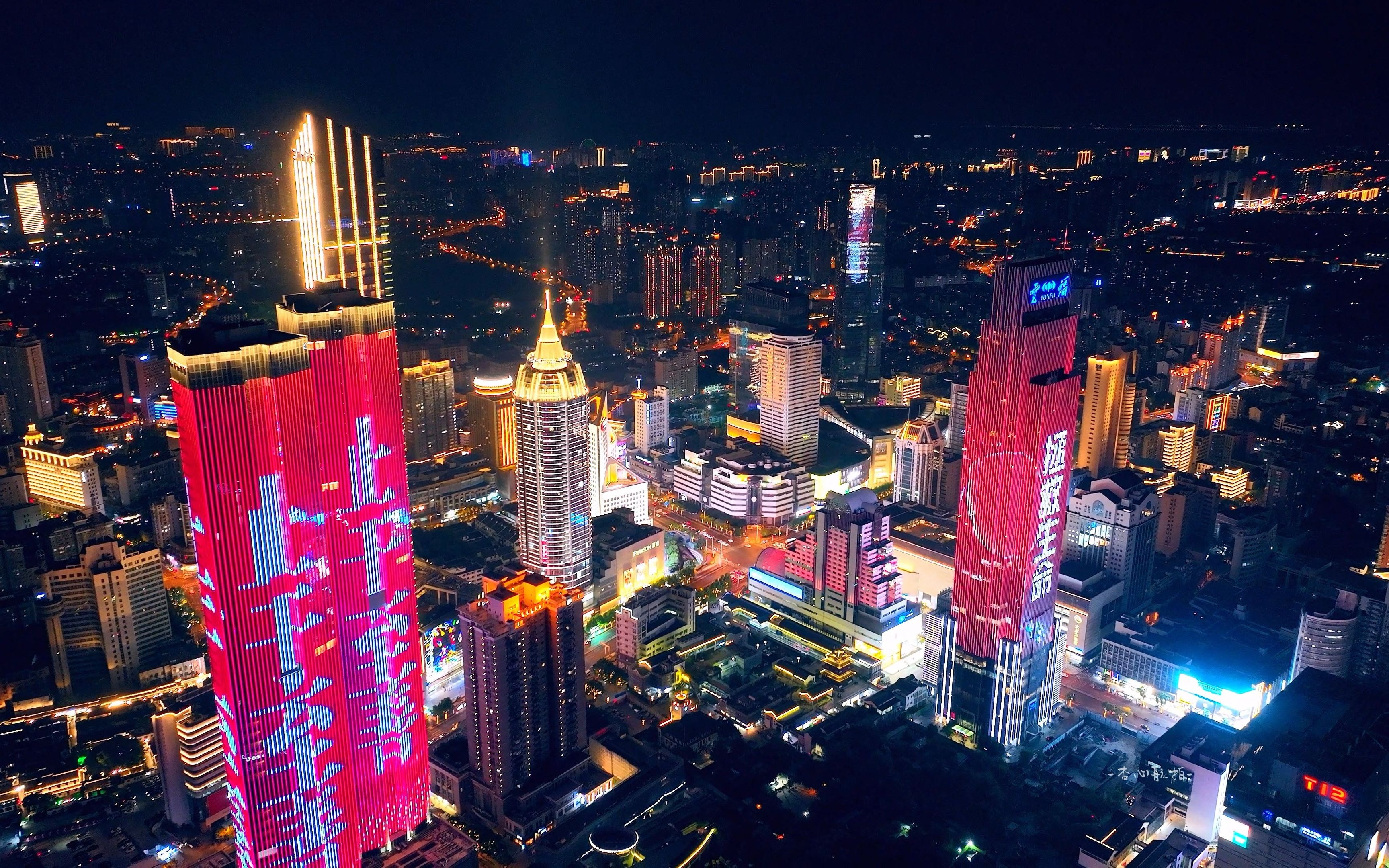 换个角度看无锡三阳广场最美城市夜景_哔哩哔哩_bilibili