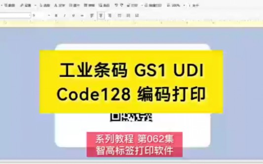 符合国际工业标准GS1 UDI 条码Code128的编码打印.#GS1#UDI#智高标签打印软件#工业条码#中国编码GS1#中国编码UDI哔哩哔哩bilibili