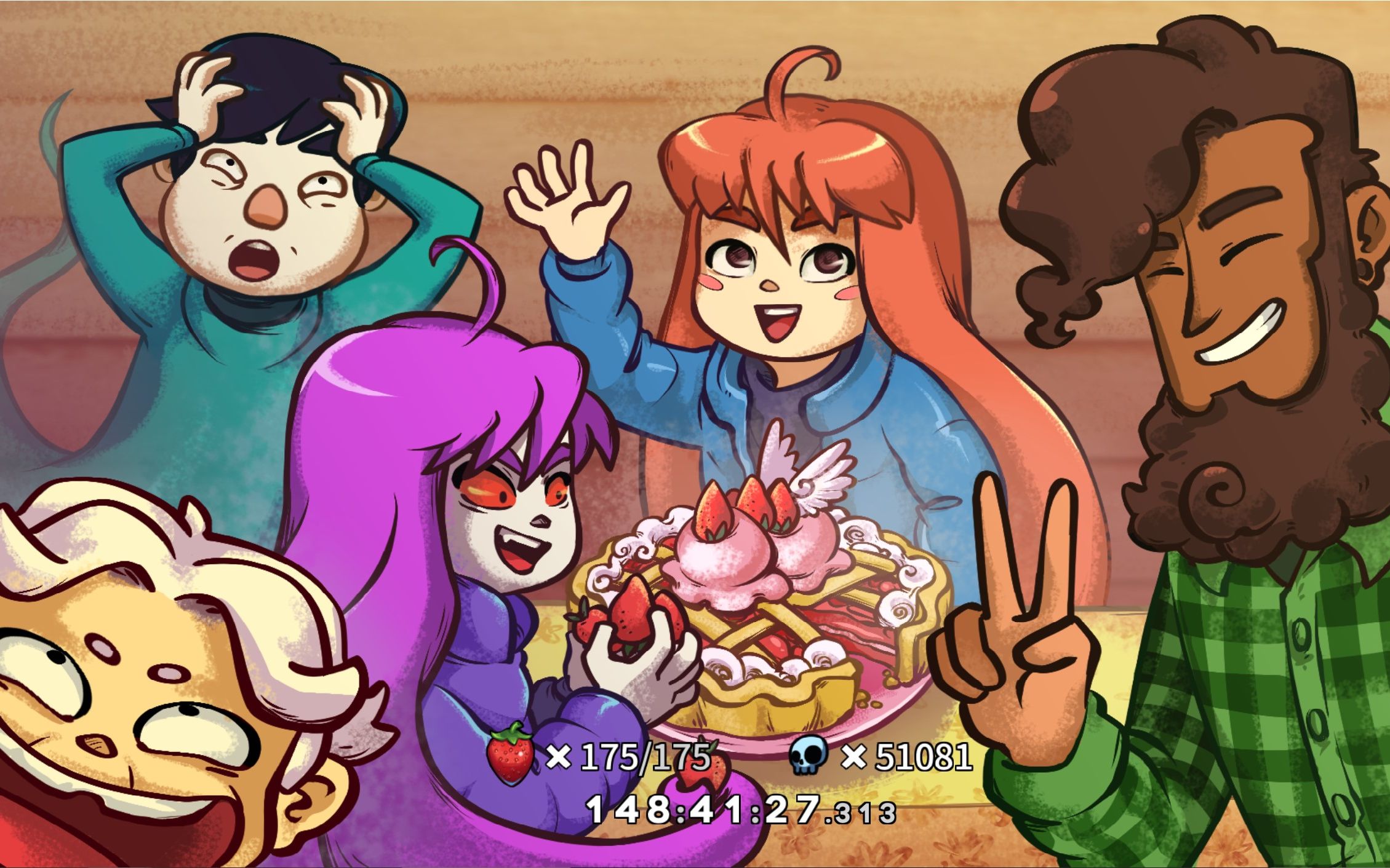 蔚蓝 送给好友的惊喜 175颗草莓全收集 普通结局与全收集结局对比