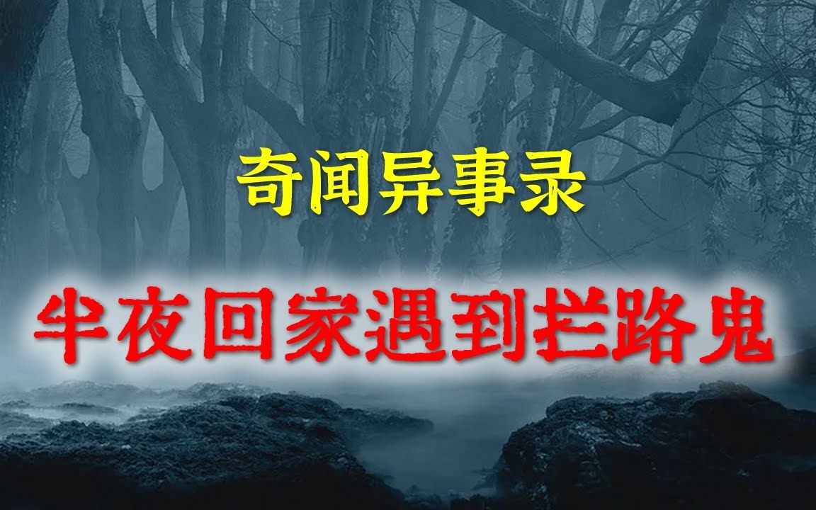 【灵异事件】半夜回家遇到拦路鬼 民间鬼故事 真实灵异 解压故事 灵异诡事 恐怖故事 【民间鬼故事之奇闻异事录】哔哩哔哩bilibili