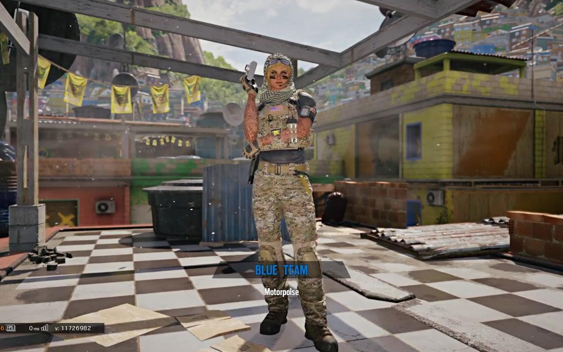 【彩虹六号】实力拍照,女武神精英皮肤胜利动作