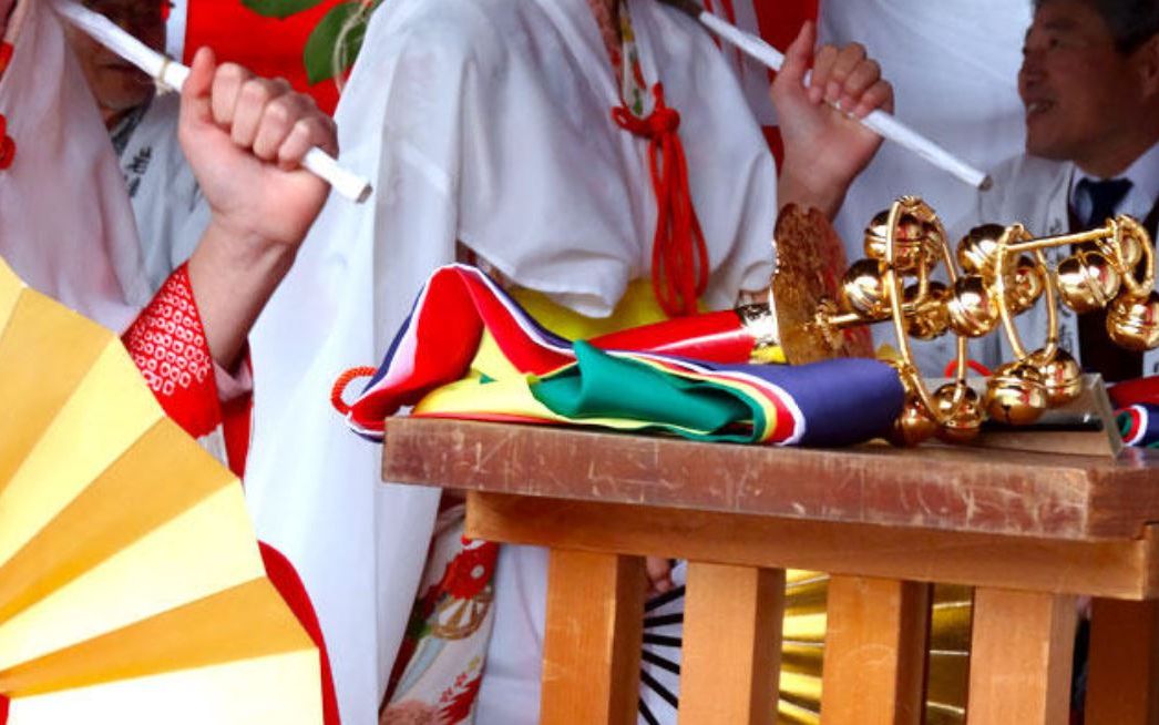 【巫女神乐舞】浪速神乐 《铃扇》_哔哩哔哩_bilibili