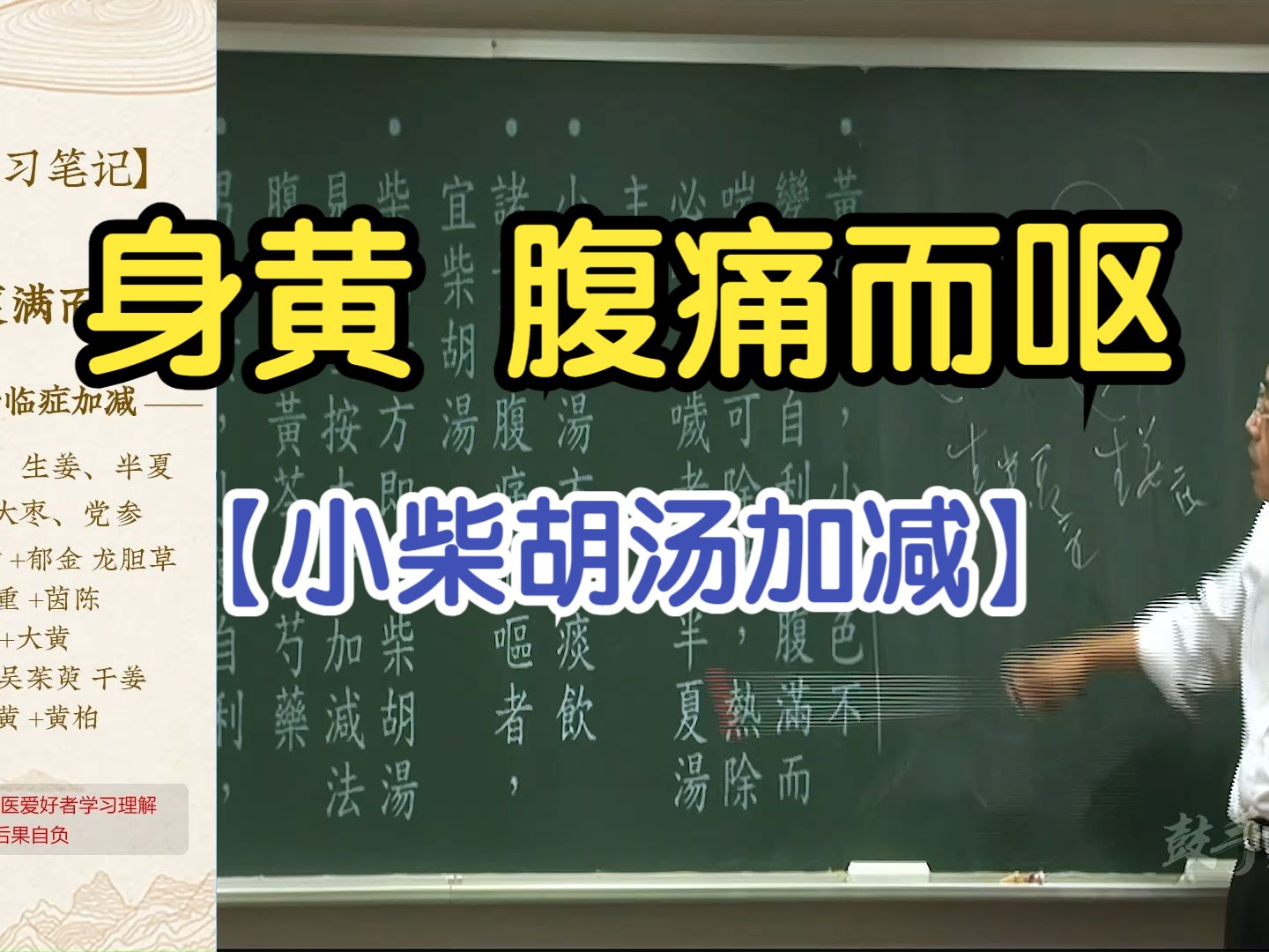 123 身黄 腹痛而呕(小柴胡汤加减)【倪海厦金匮要略】哔哩哔哩bilibili